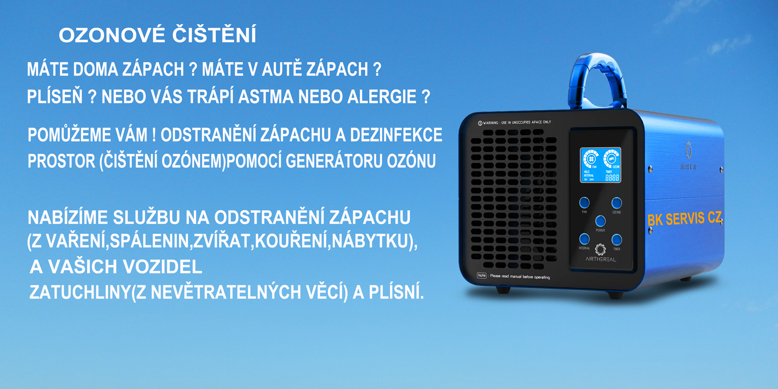 OZON dezinfekce,dezodorizace