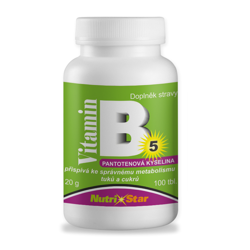 Nutristar Pantotenová kyselina (vit. B5) 100 tbl.