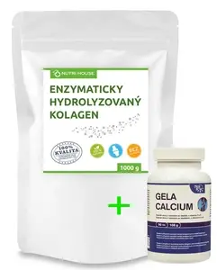 Nutri House Enzymaticky hydrolyzovaný kolagen  1 kg + GelaCalcium 90 tablet SET 