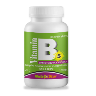 Nutristar Pantotenová kyselina (vit. B5) 100 tbl.